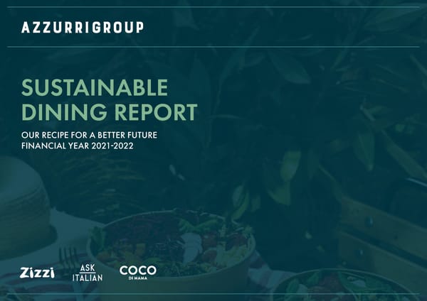 2022 | Sustainability Dining Report - Page 1